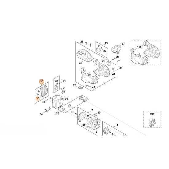 STIHL  Filtr FA03 080 1900